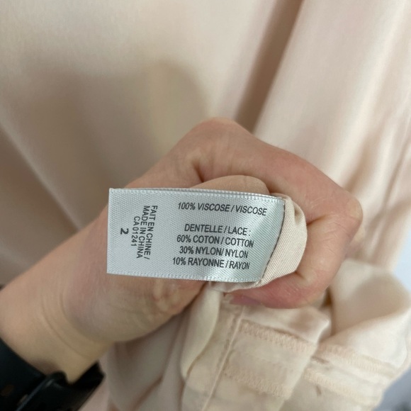 SIMONS blush pink lace neckline dress - Picture 5 of 8